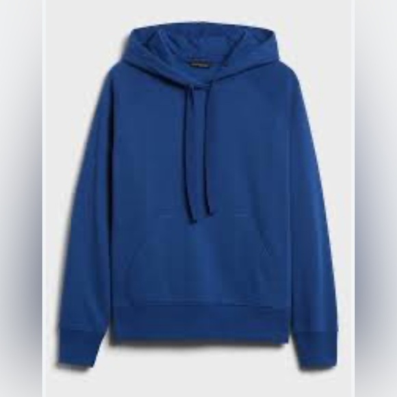 Banana Republic Women’s Blue Fleece Hoodie Sweatshirt - Picture 1 of 8